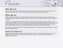 Tablet Screenshot of galileo-partners.com